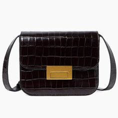 Loeffler Randall Desi Crocodile-Embossed Leather Crossbody Saddle Bag Black New With Tags Crocdile-Embossed Leather, A Flap Design A Push-Lock Closure Full Lining, And A Goldtone-Stamped Logo Crossbody Gold Stamed Logo Push-Lock Closure Leather Imported Size: About 7.5"W X 6"H Strap: 19.75" Drop Chic Shoulder Bag With Crocodile Pattern For Professionals, Chic Business Shoulder Bag With Crocodile Pattern, Chic Crocodile Pattern Shoulder Bag For Business, Chic Crocodile Pattern Shoulder Bag For Work, Classic Crocodile Pattern Shoulder Bag For Work, Workwear Crocodile Pattern Top Handle Shoulder Bag, Rectangular Crocodile Pattern Work Bag, Rectangular Crocodile Pattern Shoulder Bag For Work, Chic Workwear Bags With Crocodile Pattern