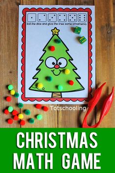 christmas math game for kids to practice counting