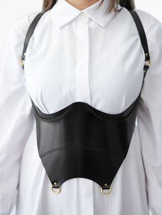 An elegant and empowering accessory, the Cupless Corset can be easily paired with a shirt or dress for a stylish bold look. Featuring half cups and shoulder straps, this piece will frame and cinch your body, elevating your posture in the most flattering way. Adjustable at the underbust and shoulders Designed to be fitted on the underbust Half Corset, Corset Harness, Corset Belt, Underbust Corset, Leather Corset, Poison Ivy, Brown Silver, Support Bras, Wide Belt