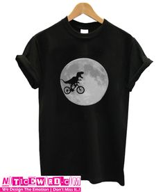 Dinosaur on a Bike In Sky With Moon T-Shirt #menfashion #fashion #womenfashion #shirt #hoodie #hoodies #sweater #sweatshirt #bestclothes #trendingclothes #trendmodel #comfortclothes #cheapclothes #fashion #cheapfashion #comfortclothes #clothes Hombre Aesthetic, Moon T Shirt, Cotton Clothes, Cheap Hoodies, Aesthetic Shirts, Cheap Shirts, Warm Outfits, Cheap Clothes