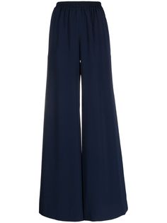 navy blue high-waisted elasticated waistband wide leg flared floor-length Summer Wide Leg Pants, Trousers Women Wide Leg, Trench Dress, Short Leggings, Knitwear Cardigan, Pant Shirt, Tailored Trousers, Wide Leg Trousers, Jeans Dress