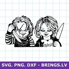 two girls with knifes and blood on their faces