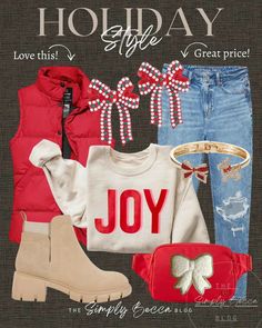 Teacher Christmas Outfits, Fall Outfits2023, Simply Becca, Teacher Styles, Christmas Sweater Outfits, Holiday Fits, Christmas Outfit Casual, Teacher Fits, Christmas Attire