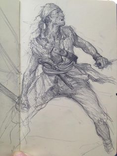 by Karl Kopinski Pirate Sketch, Art Male, Male Man, Sketchbook Drawing