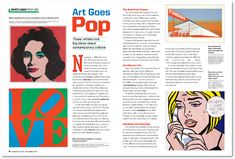 an article in the magazine art goes pop