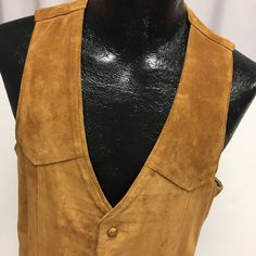 "Excellent vintage condition; worn occasionally and well cared.\" LINING (Full or Partial): satin F Measurements Chest: (Across chest armpit to armpit, doubled): 40 Overall Length:24" Sleeveless Western Outerwear For Fall, Fitted Western Style Vest Outerwear, Fitted Western Style Outerwear Vest, Fitted Western Vest Outerwear, Western Style Vest With Pockets For Fall, Sleeveless Western Winter Outerwear, Leather Waistcoat, Luxury Winter, David James