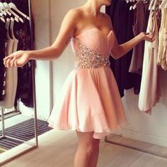 Strapless Homecoming Dresses,Appliques Homecoming Dresses,pretty short prom dress,beading homecoming dress 2017  Processing time: 15-25 business days  Shipping Time: 3-5 business days  Material: Chiffon  Shown Color: refer to image  Hemline: Short/mini  Back Details: Zipper-up  Built-In Bra: Yes  For Custom Size, Please leave following measurement, You can find a message box in the shopping cart, leave your custom size, Thank You.  Shoulder to shoulder: _______  Bust: _______  Waist: _______  Hi Best Homecoming Dresses, Short Mini Dresses, Strapless Homecoming Dresses, Mini Homecoming Dresses, Pink Homecoming Dress, Dresses Chiffon, Pink Prom, Dress Chiffon, Short Prom Dress