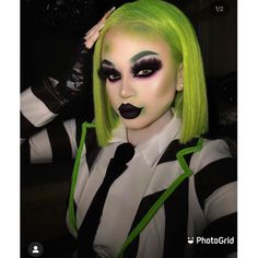 Halloween Costumes Women Beetlejuice, Beetlegeuse Costume, Black Glam Photoshoot, Glam Beetlejuice Makeup, Beetlejuice Womens Costume, Beetlejuice Costume Makeup, Beetle Juice Costume Female, Beetlejuice Makeup Glam