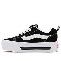 Vans Knu Stack 'Black White' VN000CP6BA2 Vans Black Skate Shoes For Sports, Cute Shoes, Casual Outfits, Cute Outfits, Black White, Black And White, Sneakers, White, Clothes