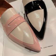 Upper Material: Cow Patent LeatherLining Material: Silk MicrofiberFootbed Material: Silk MicrofiberHeel height: 2.5cmWearing Style: Slip onPopular elements: Pointed Toe These shoes the perfect choice for any special occasion or everyday wear.