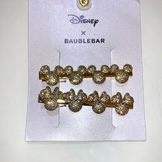 Disney X Bauble Bar Hair Clips Bauble Bar Phone Case, Baublebar Jewelry, Champaign Pink, Bauble Bar Mickey Bag Charm, Disney Baublebar, Bauble Bar Holiday Earrings, Gold Beaded Headband, Disney Gold, Disney Ears Headband