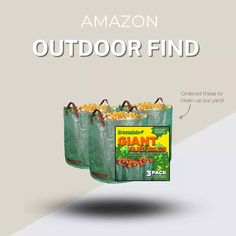 an advertisement for giant bags with the caption amazon outdoor find