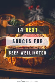 Beef Wellington Plated, Gravy For Beef Wellington, Red Wine Sauce For Beef Wellington, Beef Wellington Sauce Recipe, What To Serve With Beef Wellington, Beef Wellington Sides, Mini Beef Wellington Appetizers, Mini Beef Wellington With Boursin Cheese, Beef Wellington Side Dishes