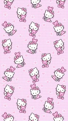 hello kitty wallpaper in pink and white