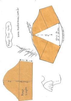 an image of a paper doll's head and hand with the sewing pattern on it