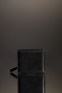 Leather zip wallet, handcrafted with clean lines in smooth black calfskin. Dear Frances, Zip Wallet, Clean Lines, Calf Skin, Card Holder, Wallet, Black