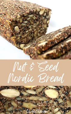 Sliced loaf of keto bread filled with seeds and nuts. Nordic Bread, Bread Keto, Breakfast Low Carb