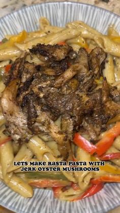 Mushroom Recipes Vegan, Resep Vegan, Rasta Pasta, Vegan Soul Food, Raw Vegan Diet, Oyster Mushrooms, Vegan Meal Plans, Tasty Vegetarian Recipes, Vegan Foodie