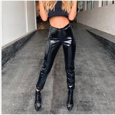 New With Tags Size Xs Vinyl Pants V Waist ~25 Inch Inseam Size Xs I Am Gia Pants, Vinyl Pants, I Am Gia, Pants Black, Black Pants, Pant Jumpsuit, Leather Pants, Pants For Women, Vinyl