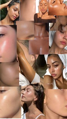 a collage of photos showing different types of skin