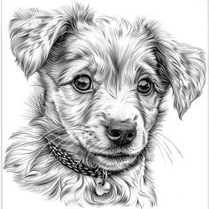 Artistic Skills with Coloring Pages Puppy Coloring Pages Puppy, Group Activities For Adults, Practicing Mindfulness, Pencil Drawings Of Animals, Activities For Adults, Simplistic Tattoos, Group Activities, Dog Drawing, Pyrography