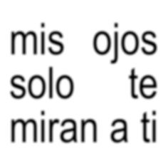 the words in spanish are black and white, with an orange dot on top of it