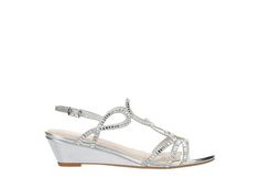 Maripe Selena Women s Wedge Sandal Tread grandly in the Maripe Selena women s wedge Sandal. With a sequined upper featuring a loopy design for extra flair, this buckled slingback strap Sandal adds some glamour to your look. The footbed soothes your foot, while the low wedge heel offers stable lift. Sequined upper Slingback buckle strapSquare peep toeLightly Padded footbed 2 wedge heel Glamorous Formal Wedge Sandals For Spring, Glamorous Spring Formal Wedge Sandals, Glamorous Summer Wedge Sandals With Rhinestones, Glamorous Embellished Wedge Sandals For Summer, Summer Formal Wedge Sandals With Rhinestones, Elegant Embellished Synthetic Wedge Sandals, Formal Summer Wedge Sandals With Rhinestones, Elegant Summer Wedge Sandals With Rhinestones, Elegant Rhinestone Wedge Sandals For Summer