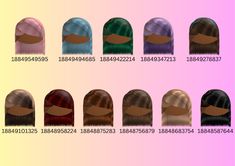 an image of different colored wigs with hair cut off to show the size and length