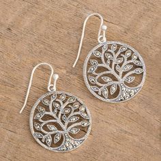 With branches reaching toward the heavens and roots seeking out the sacred waters the Tree of Life has been a symbol of balance and harmony for thousands of years. Crafted in Dublin Ireland these dangle earrings are made of sterling silver with sparkling marcasite. Please note: necklace sold separately. Irish Tree Of Life, Sacred Water, Tree Of Life Symbol, Marcasite Earrings, Tree Of Life Earrings, Celtic Tree Of Life, Celtic Tree, Trendy Tree, Life Symbol