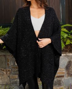 Stay cozy and stylish in our Jasmine Chunky Ribbed Knit Pocket cardigan. With its chunky knit design, you'll be warm and on-trend. Plus, it has pockets. Say hello to your new favorite cardigan! Black Soft Knit Acrylic Outerwear, Black Acrylic Soft Knit Outerwear, Trendy One Size Chunky Knit Sweater Coat, Cozy Open Knit Outerwear, Trendy Black Chunky Knit Cardigan, Black Chunky Knit Acrylic Cardigan, Cozy Black Cardigan For Winter, Black Knitted Acrylic Cardigan, Cozy Black Winter Cardigan