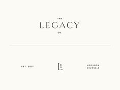 the legacy logo is shown in black and white, as well as an image of a