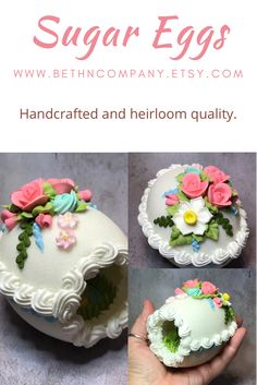 handcrafted and heiroom quality sugar eggs