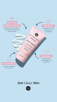 an info sheet describing how to use the skin care products