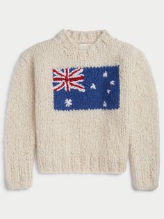 Always and forever, Suzie’s ode to Oz and revered style staple – the Jooshi – is now emblazoned with the Aussie Flag in beautiful cashmere boucle. Akin to being enveloped in a cloud, this tribute to the sunburnt country and Suzie’s birthplace wraps you up this season. The simple beauty of this sumptuous basic, with crew neck, full-length sleeves, and ribbed waistline, is crafted from the highest quality Italian cashmere. Hand-knitted in New York, luxury never felt so easy, nor looked so free. Our cashmere collection is in high demand. Please allow extra processing time to receive the tracking information for your order. Please note that hand knit cashmere is eligible for exchange or store credit only. Embroider Sweaters, Aussie Flag, New York Luxury, Australian Flag, Australian Flags, Cashmere Yarn, Simple Beauty, Always And Forever, Cashmere Sweater