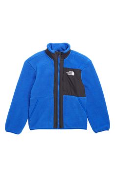 This relaxed-fit jacket made from high-pile fleece is a perfect transitional layer for school days or weekend hikes. Front zip closure with chin guard Stand collar Elastic binding on cuffs and hem Secure-zip chest patch pocket; split kangaroo pocket ID label 100% recycled polyester Machine wash, tumble dry Imported North Face Kids, Weekend Hiking, Workout Jacket, School Days, Fleece Jacket, Stand Collar, Kangaroo Pocket, Patch Pocket, Kangaroo