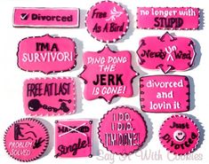 Divorce Party Ideas Woman, Divorce Cookies, Divorce Parties, Happy Divorce, Celebration Cookies