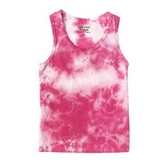 Californian Vintage Girls Tie Dye Tank in Pink. 100% Cotton. Sleeveless T Shirt, Sleeveless Tee, Tie Dye Designs, Pink Tie Dye, Tie Dye T Shirts, Sleeveless Tshirt, Pink Tank Top