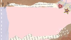 a collage of paper with words and pictures on it that include mountains, stars, and hearts