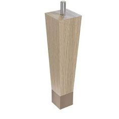 a wooden post with two screws on it's end and a white background