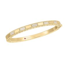 18K Yellow Gold Mosaic Alternating Diamond Bangle Classic Gold Bangle With Baguette Diamonds, Yellow Gold Diamond Bangle With Baguette Diamonds, Yellow Gold Bangle With Baguette Diamonds, Roberto Coin Jewelry, Gold Mosaic, Diamond Bangle, Winter Style, Autumn Winter Fashion, Winter Fashion