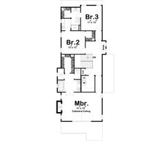 the first floor plan for a two story home