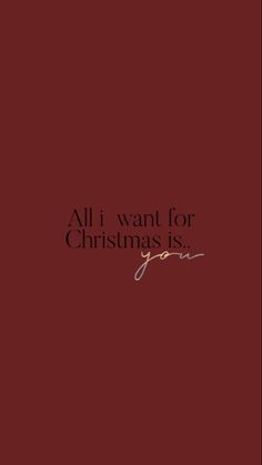 a red book cover with the words all i want for christmas is you on it