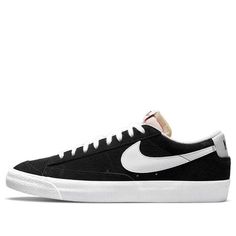 Nike Blazer Low '77 Suede 'Black White' DA7254-001 (SNKR/Skate/Casual/Low Top/Non-Slip/Wear-resistant/Shock-absorbing) Nike Skate Shoes With Rubber Waffle Outsoles, Nike Skate Shoes With Rubber Waffle Outsoles For Skateboarding, Nike Blazer Low 77, Nike Blazer Low, Blazer Low, Nike Blazer, Men's Nike, Low Top, Top Sneakers