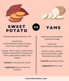 the differences between sweet potato and yogurt info graphic by theyymywol com