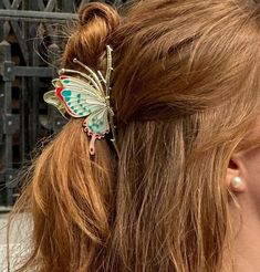 Butterfly Aesthetic Clothes, Butterfly Clip Hair, Aesthetic Hair Clips, Hair Clips Aesthetic, خواتم خطوبة, 00s Mode, Butterfly Hair Clips, Lily Evans, Butterfly Hair Clip