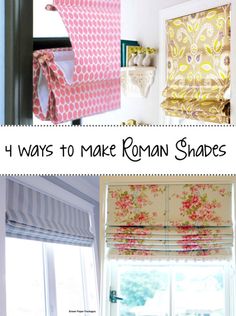 four ways to make roman shades