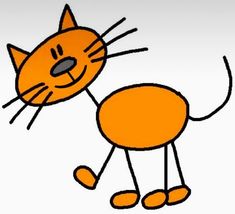 an orange cat is walking with its eyes closed