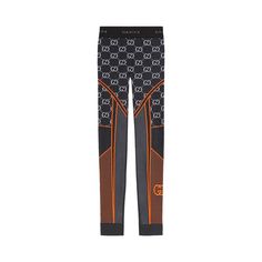 Find GUCCI Gg Jersey Jacquard Leggings '/orange on Editorialist. Gucci GG Jersey Jacquard Leggings 'Black/Orange' Gucci Leggings, Jacquard Leggings, Stirrup Leggings, Mignonne Gavigan, Orange Leggings, Christian Wijnants, Golden Goose Deluxe Brand, Knit Leggings, Pink Summer