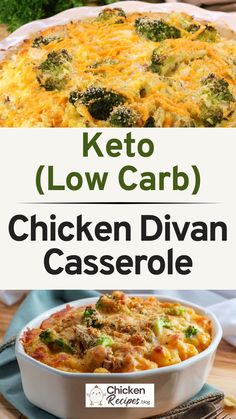 Keto Chicken Divan Casserole : This low carb chicken divan casserole is loaded with tender chicken, fresh broccoli, and a rich, creamy cheese sauce, this low-carb version of a classic favorite will satisfy your cravings without throwing you off your diet. Low Carb Chicken Divan Casserole, Chicken Divan Healthy, Chicken Divan Keto, Keto Chicken Devan, Low Carb Chicken Divan, Keto Chicken Divan Casserole, Chicken Casserole Recipes For Dinner Healthy Low Carb, Rotisserie Chicken Recipes Leftover Healthy Keto, Carnivore Chicken Casserole