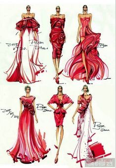 fashion design sketches from the fall 2009 runway show